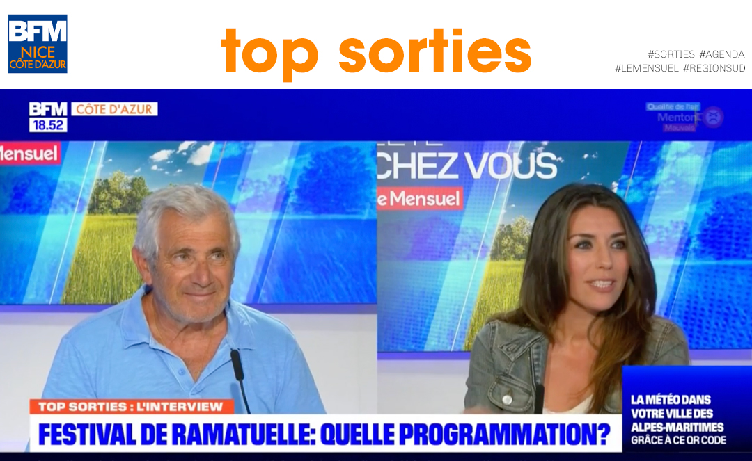 Top Sorties BFM Nice Cote d Azur Le Mensuel 37 michel boujenah alex vizorek francoix xavier demaison festival de ramatuelle interview Michel Boujenah, Alex Vizorek et FX Demaison dans "Top Sorties" sur BFM Nice Côte d'Azur word3