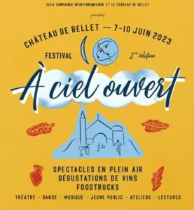 Affiche Festival A Ciel Ouvert 2023 du Chateau de Bellet