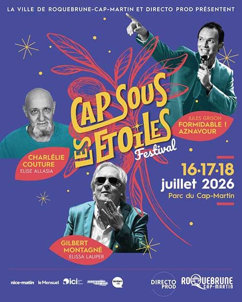 Le festival Cap sous les étoiles 2026 de Roquebrune-Cap-Martin 